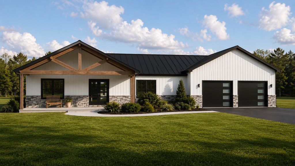 Exterior - Front Elevation 2 for Farmhouse House Plan #1064-441 - 3 bed, 2 bath