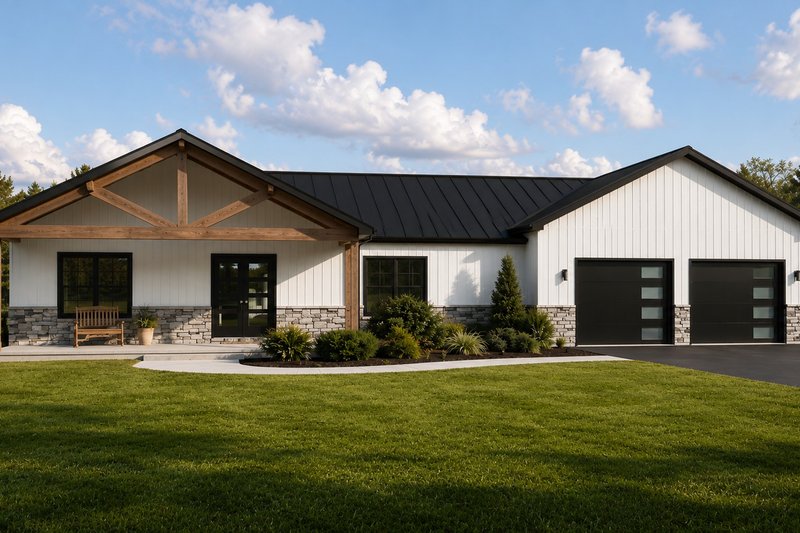 Exterior - Front Elevation 2 for Farmhouse House Plan #1064-441 - 3 bed, 2 bath