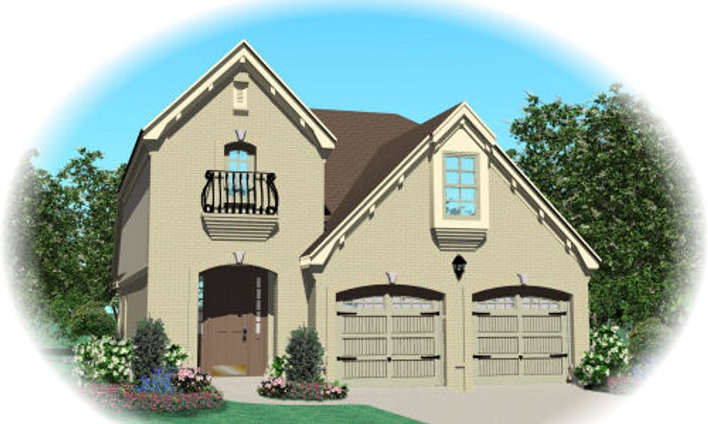 Exterior - Front Elevation 2 for Traditional House Plan #81-13633 - 3 bed, 2.5 bath