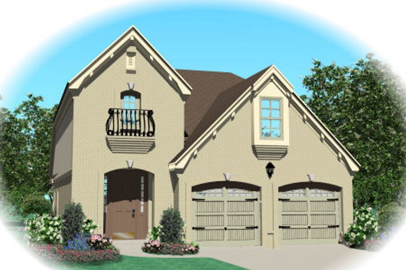 Exterior - Front Elevation 2 for Traditional House Plan #81-13633 - 3 bed, 2.5 bath