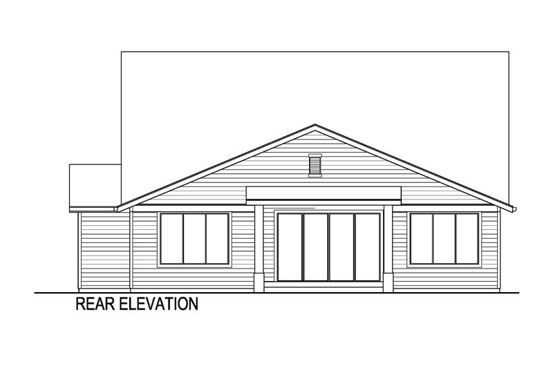 Home Plan - Exterior - Rear Elevation for Contemporary House Plan #569-76 - 4 bed, 3 bath