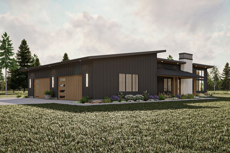 Dream House Plan - Exterior - Other Elevation 2 for Barndominium House Plan #455-293 - 3 bed, 2.5 bath