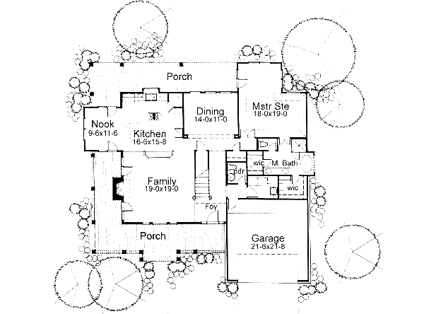 Country Floor Plan - Main Floor Plan #120-119