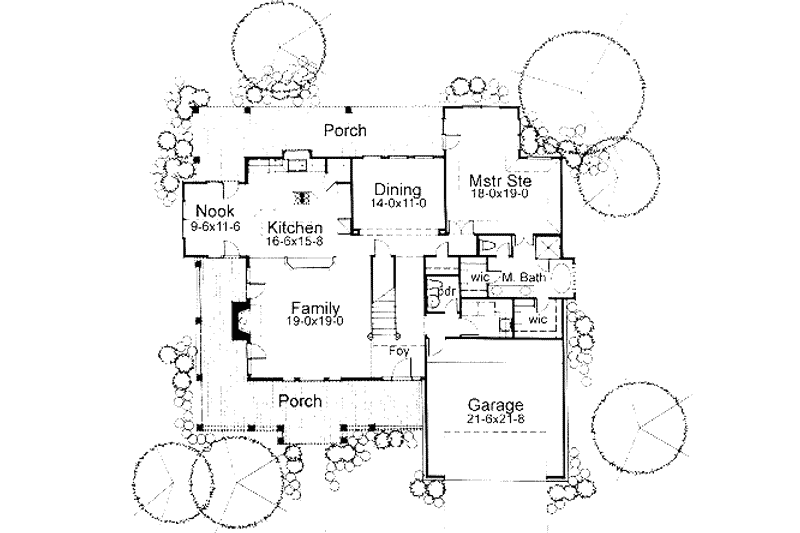 Home Plan - Floor Plan - Main Floor for Country House Plan #120-119 - 3 bed, 3 bath