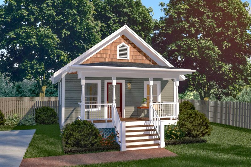 House Plan Design - Cottage Exterior - Front Elevation Plan #79-102