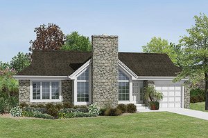 Modern Exterior - Front Elevation Plan #57-348