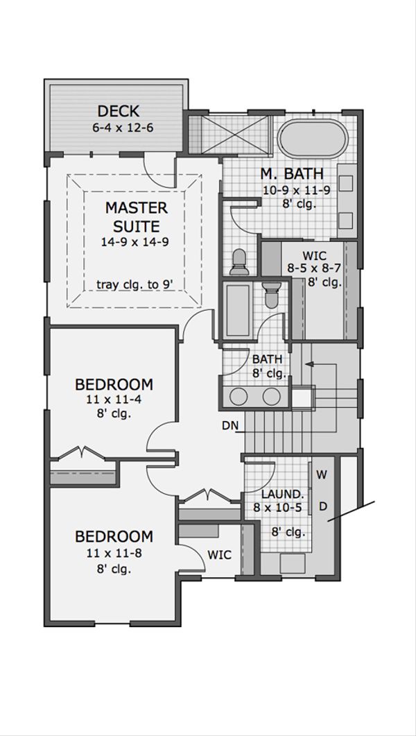 Home Plan - Craftsman Floor Plan - Upper Floor Plan #51-566
