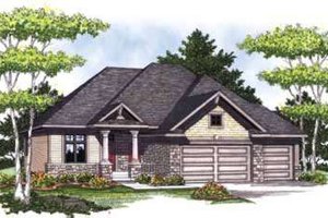 Craftsman Exterior - Front Elevation Plan #70-824