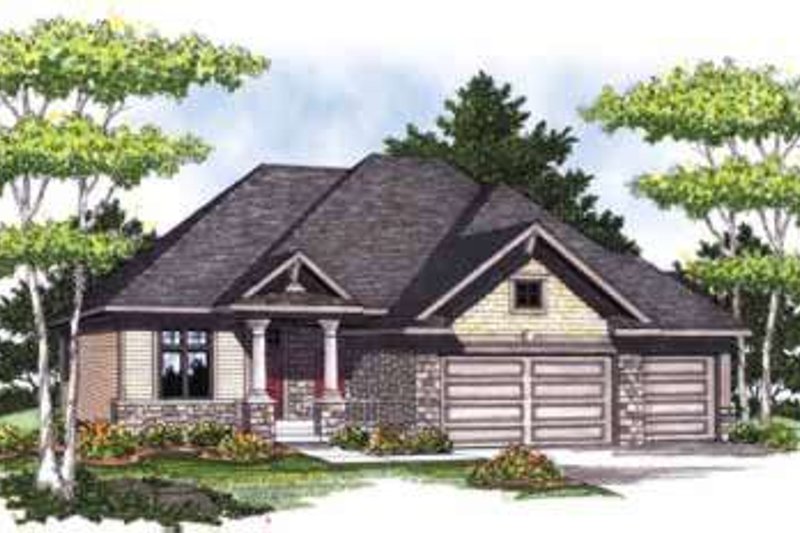 Architectural House Design - Craftsman Exterior - Front Elevation Plan #70-824