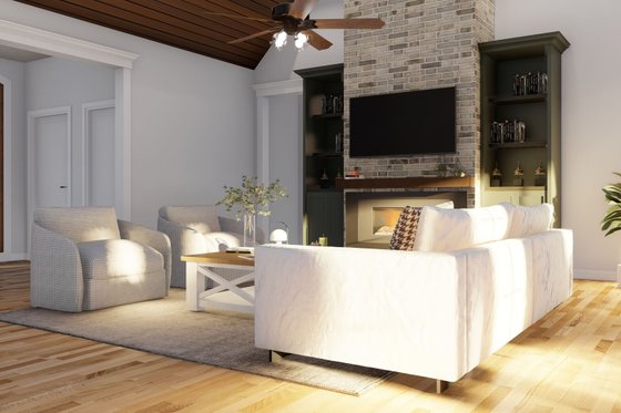 Interior - Family Room 3 for European House Plan #17-2483 - 3 bed, 2 bath