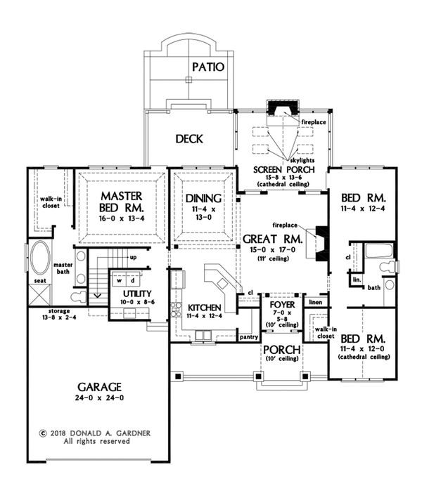 Dream House Plan - Craftsman Floor Plan - Main Floor Plan #929-1078