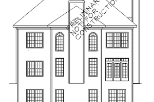 Exterior - Rear Elevation for Country House Plan #927-846 - 4 bed, 3 bath