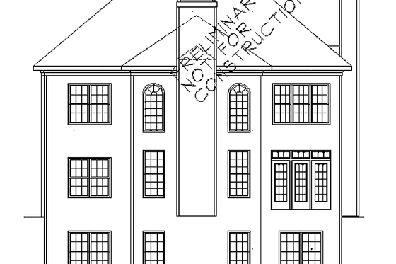 Exterior - Rear Elevation for Country House Plan #927-846 - 4 bed, 3 bath