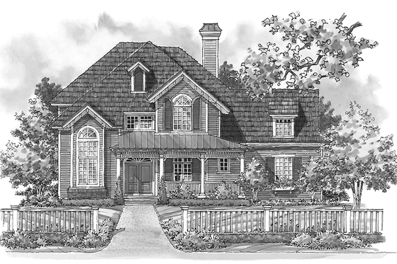 Exterior - Front Elevation 3 for Victorian House Plan #930-201 - 3 bed, 2.5 bath