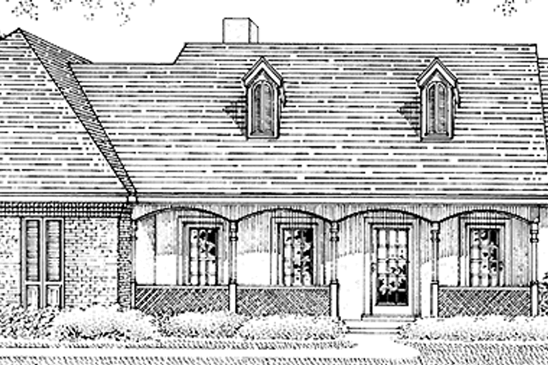 Home Plan - Country Exterior - Front Elevation Plan #45-538