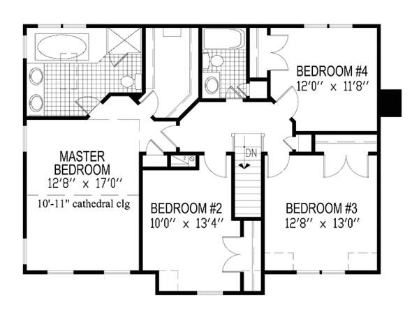 House Plan Design - European Floor Plan - Upper Floor Plan #953-81