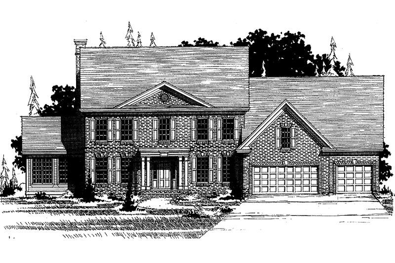 Home Plan - Classical Exterior - Front Elevation Plan #320-889