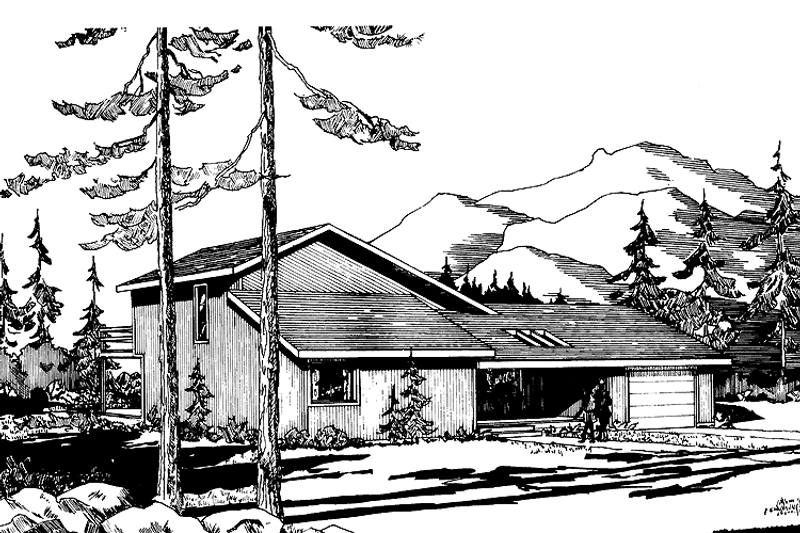 Architectural House Design - Contemporary Exterior - Front Elevation Plan #320-816