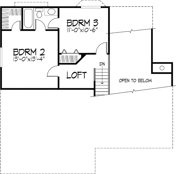House Plan Design - Country Floor Plan - Upper Floor Plan #320-547