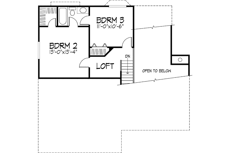 Home Plan - Floor Plan - Upper Floor for Country House Plan #320-547 - 3 bed, 3 bath