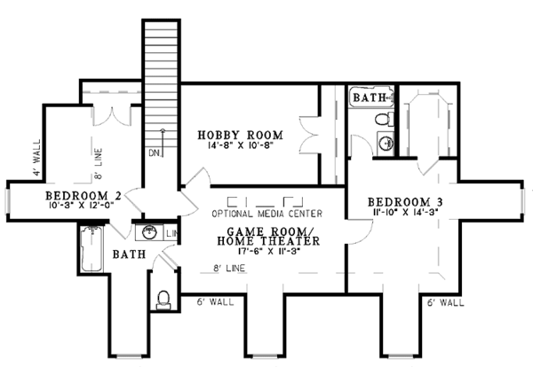 House Plan Design - Country Floor Plan - Upper Floor Plan #17-3201