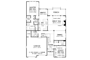 Floor Plan - Main Floor for Traditional House Plan #929-512 - 4 bed, 3 bath