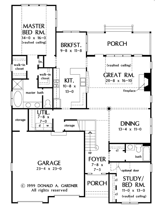 Architectural House Design - Traditional Floor Plan - Main Floor Plan #929-512