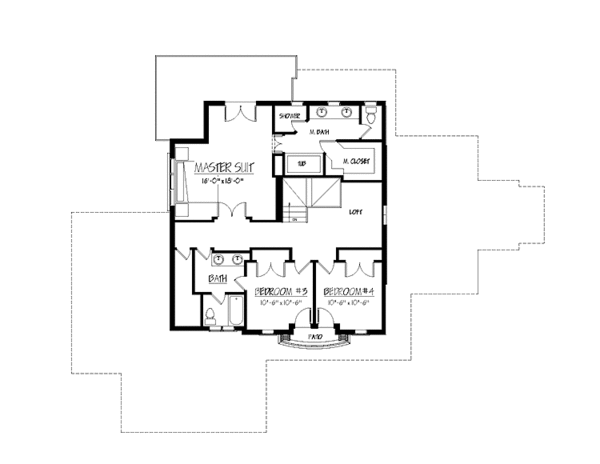 House Plan Design - Prairie Floor Plan - Upper Floor Plan #937-37