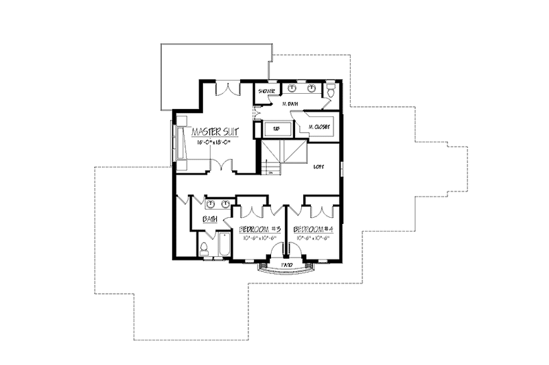Home Plan - Floor Plan - Upper Floor for Prairie House Plan #937-37 - 3 bed, 2.5 bath
