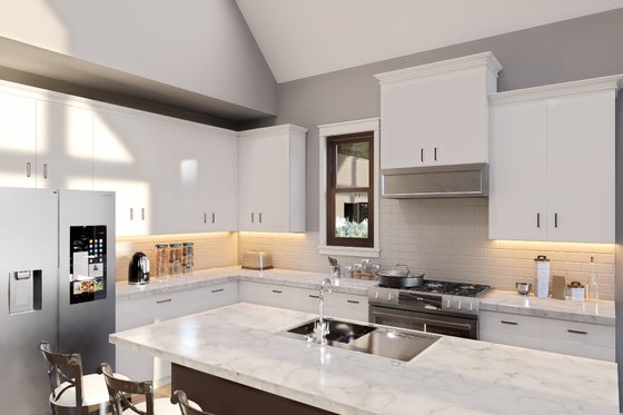 Interior - Kitchen for Country House Plan #932-54 - 2 bed, 2 bath