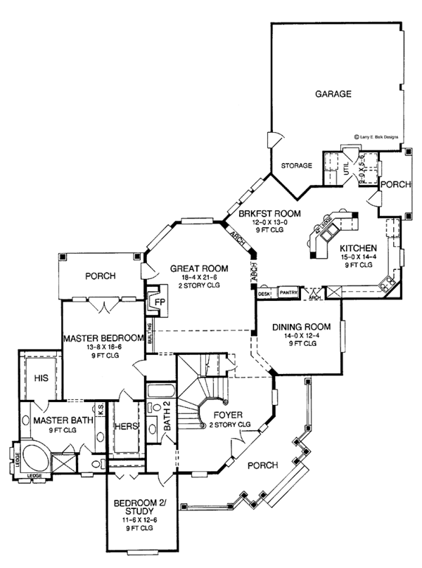 Dream House Plan - Country Floor Plan - Main Floor Plan #952-176
