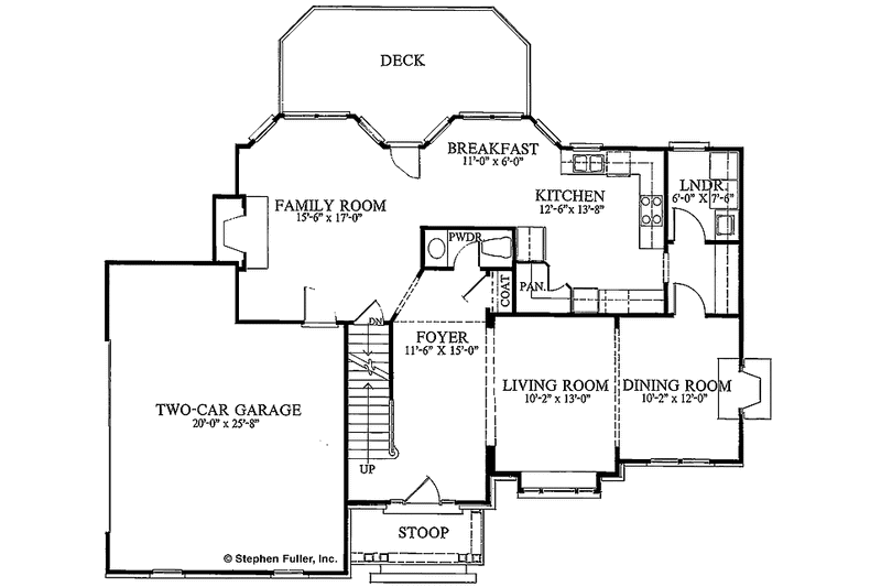 Dream House Plan - Floor Plan - Main Floor for Colonial House Plan #429-90 - 4 bed, 2.5 bath