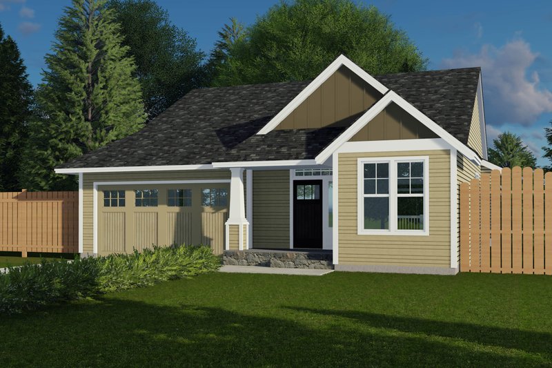 House Plan Design - Craftsman Exterior - Front Elevation Plan #53-686