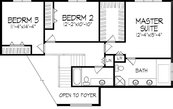 House Plan Design - Traditional Floor Plan - Upper Floor Plan #51-817