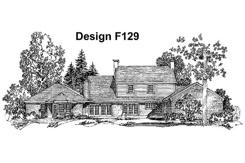 Home Plan - Exterior - Rear Elevation for Colonial House Plan #1016-29 - 4 bed, 3 bath