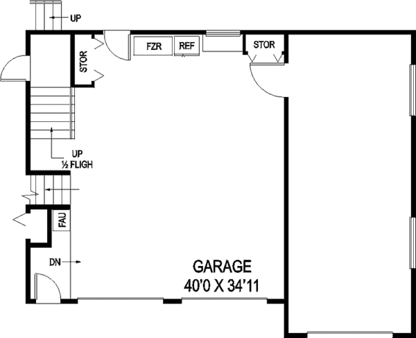 House Plan Design - Contemporary Floor Plan - Lower Floor Plan #60-1029
