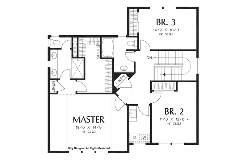 Home Plan - Floor Plan - Upper Floor for Craftsman House Plan #48-919 - 3 bed, 2.5 bath