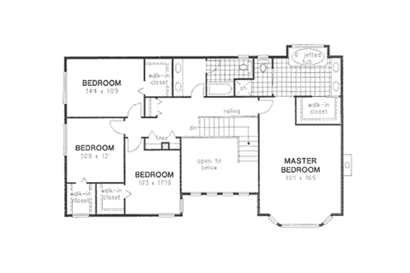 Dream House Plan - Floor Plan - Upper Floor for European House Plan #18-8959 - 5 bed, 3 bath