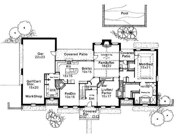 Home Plan - Classical Floor Plan - Main Floor Plan #310-1018