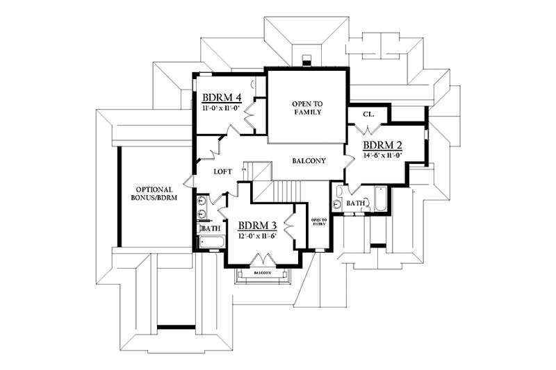Home Plan - Floor Plan - Upper Floor for Colonial House Plan #937-35 - 4 bed, 3 bath