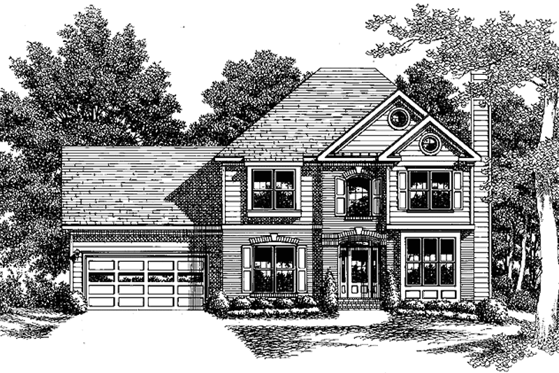 Architectural House Design - Colonial Exterior - Front Elevation Plan #927-704