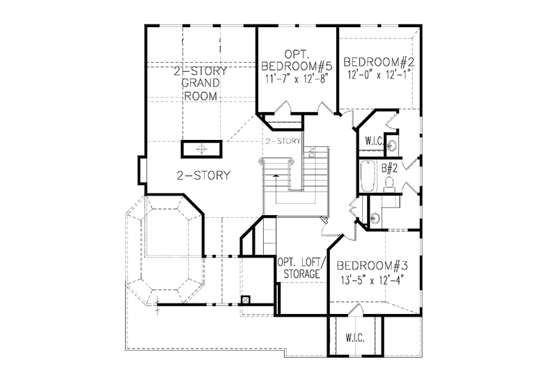 Home Plan - Floor Plan - Upper Floor for Traditional House Plan #54-305 - 4 bed, 3 bath