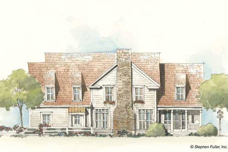 Dream House Plan - Exterior - Rear Elevation for Country House Plan #429-197 - 3 bed, 3 bath