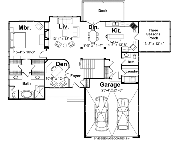 Home Plan - European Floor Plan - Main Floor Plan #928-156