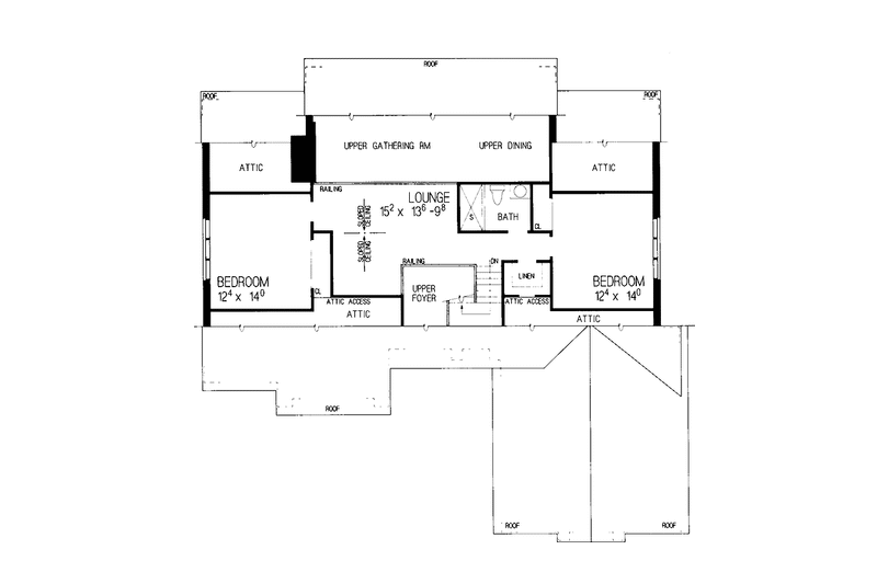 Dream House Plan - Floor Plan - Upper Floor for Contemporary House Plan #72-860 - 3 bed, 2.5 bath
