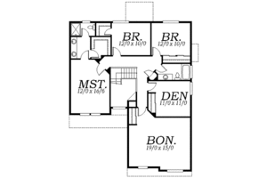 Floor Plan - Upper Floor for Traditional House Plan #130-106 - 3 bed, 2.5 bath