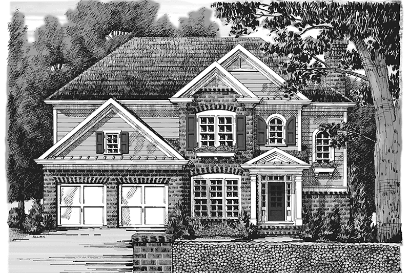 Home Plan - Exterior - Front Elevation 3 for Colonial House Plan #927-899 - 5 bed, 3 bath