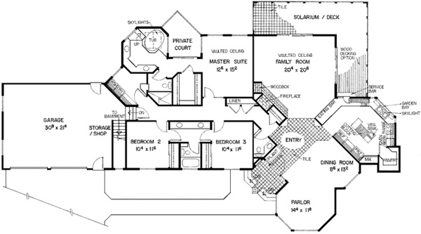 House Plan Design - Traditional Floor Plan - Main Floor Plan #60-992