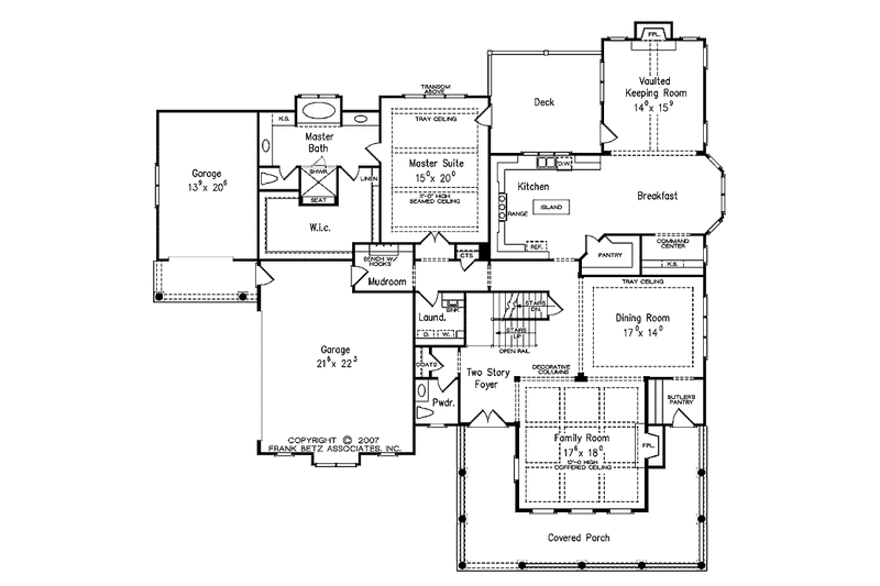 Home Plan - Floor Plan - Main Floor for Traditional House Plan #927-480 - 4 bed, 4.5 bath
