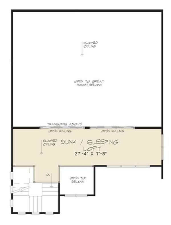 House Plan Design - Contemporary Floor Plan - Upper Floor Plan #17-3393